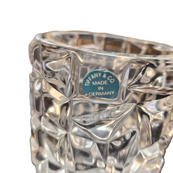 Tiffany & Co. Rock Cut Crystal Votive Candle Holder Made in Germany Discontinued - Picture 5 of 8